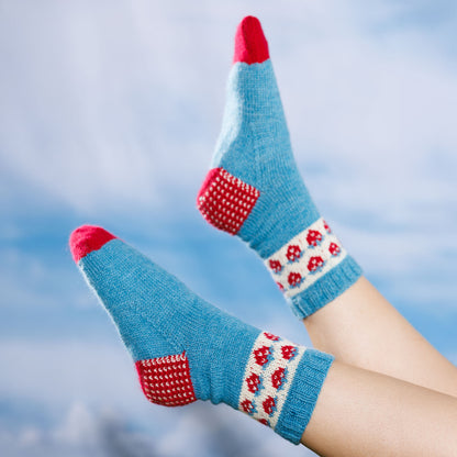 Patons Strawberry Patch Knit Socks Patons Strawberry Patch Knit Socks
