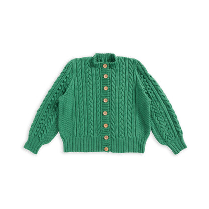 Patons Dovercourt Knit Cardigan Rich Grass