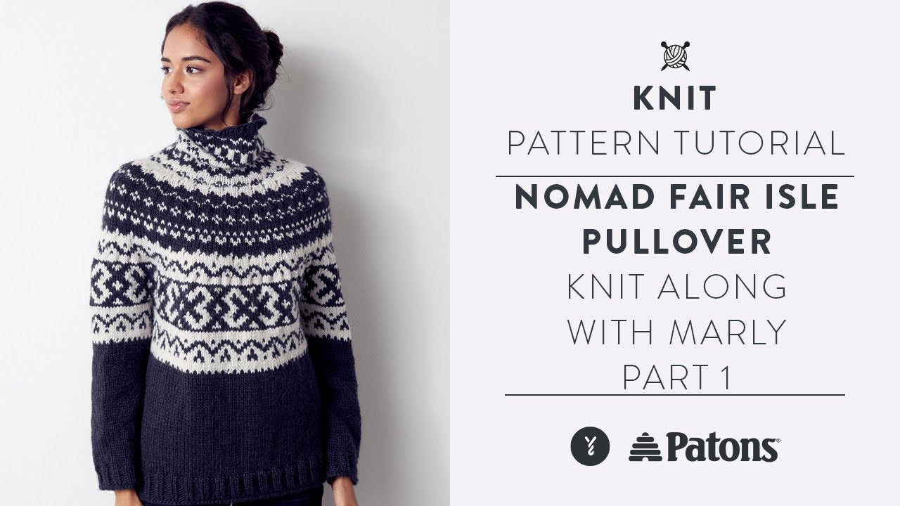 Patons Nomad Fair Isle Knit Pullover