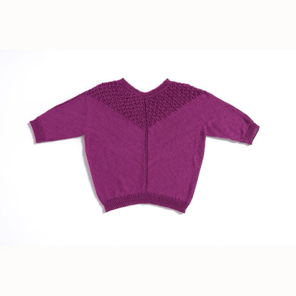 Patons Knit Lacy V-Neck Pullover Patons Knit Lacy V-Neck Pullover