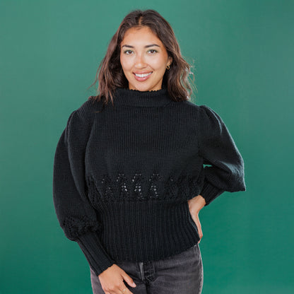 Patons Knit Blackwell Bloom Sweater Black