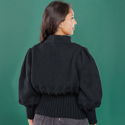 Patons Knit Blackwell Bloom Sweater Black