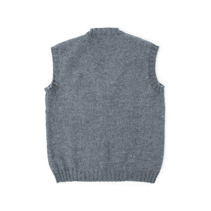 Patons Button Front Knit Vest Knit Vest made in Patons Classic Wool Worsted Yarn