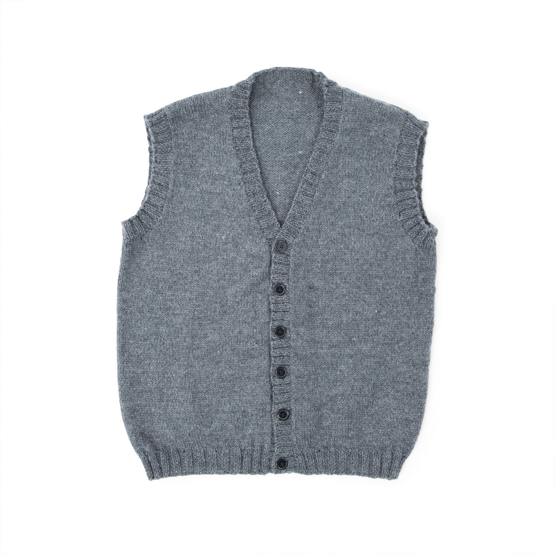 Free Patons Button Front Knit Vest Pattern