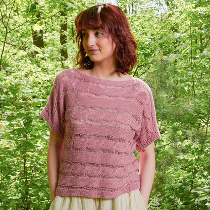 Patons Knit Drop Stitch Top Knit Top made in Patons Linen Yarn