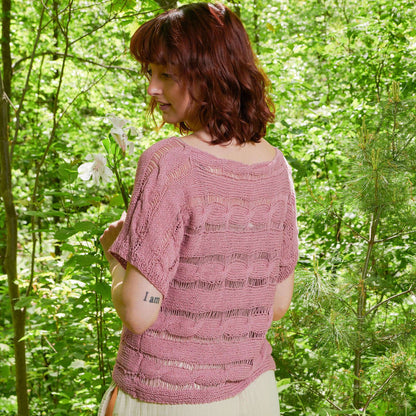 Patons Knit Drop Stitch Top Knit Top made in Patons Linen Yarn