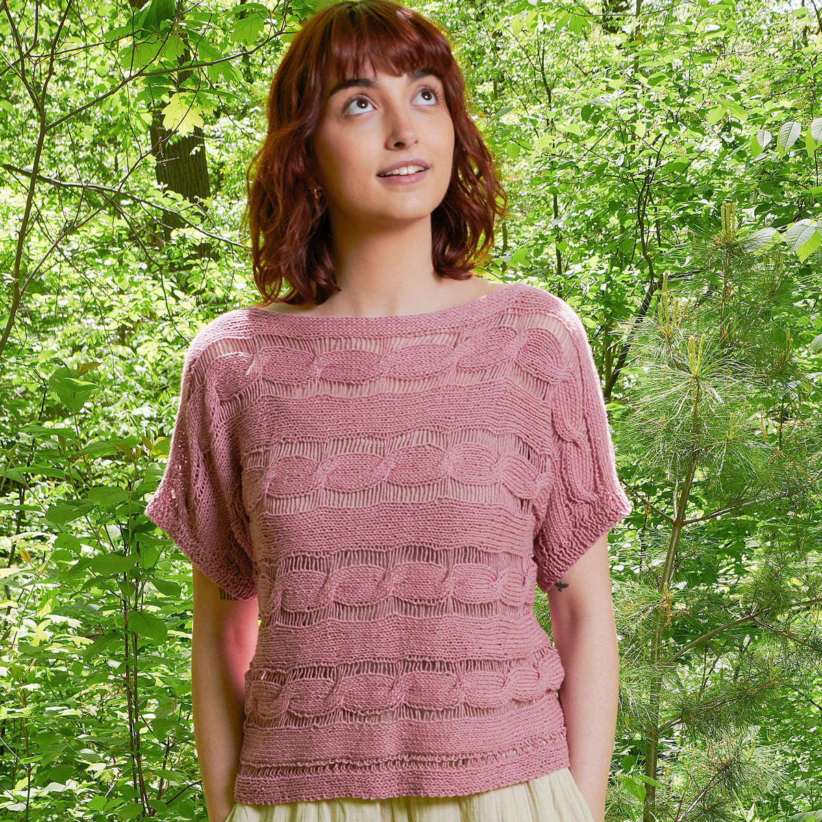 Knit Top made in Patons Linen Yarn