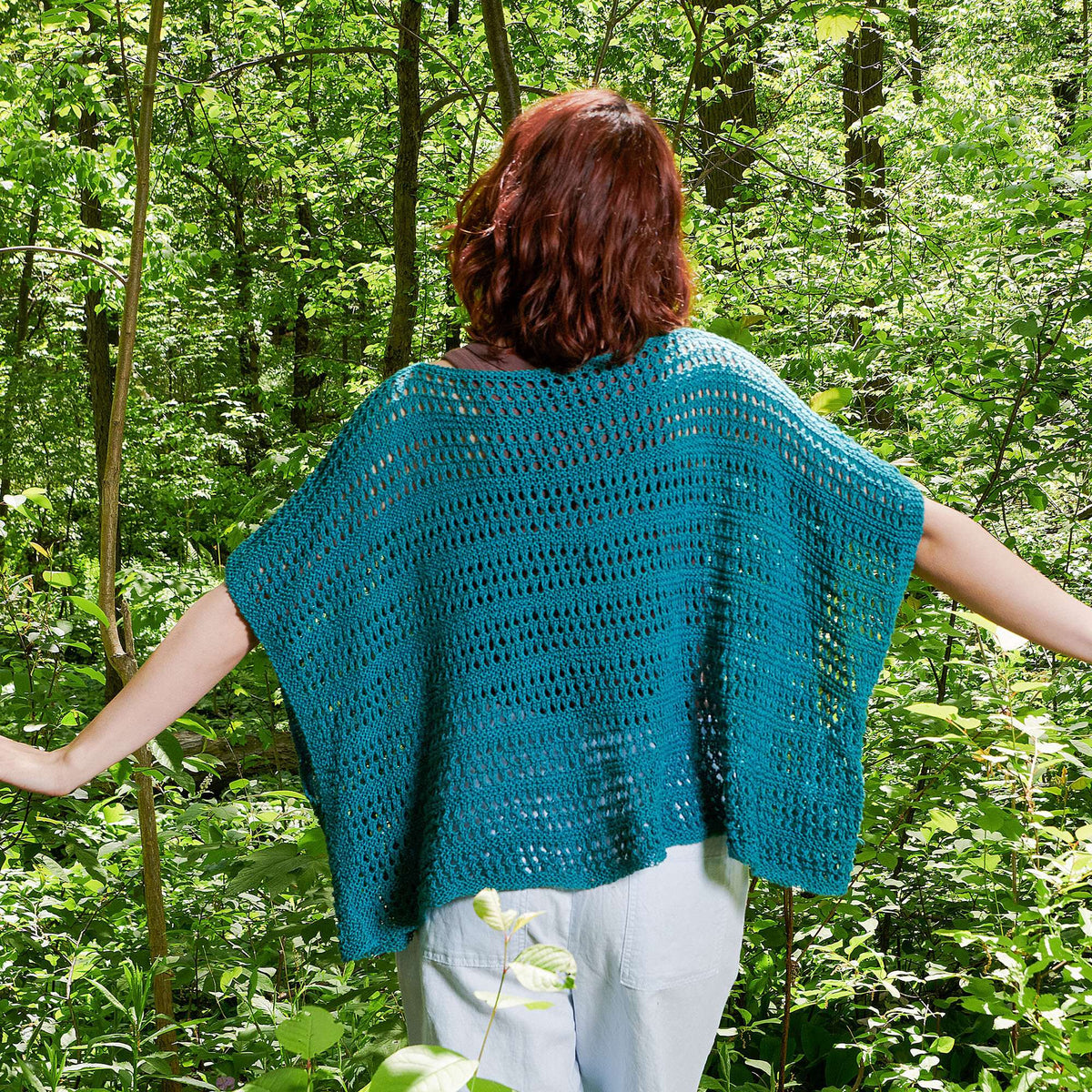 Knit Poncho made in Patons Linen Yarn