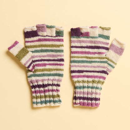 Patons Fingerless Knit Gloves for Adult Midnight Orchid