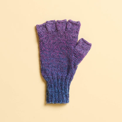 Patons Fingerless Knit Gloves for Adult Celestial Colors