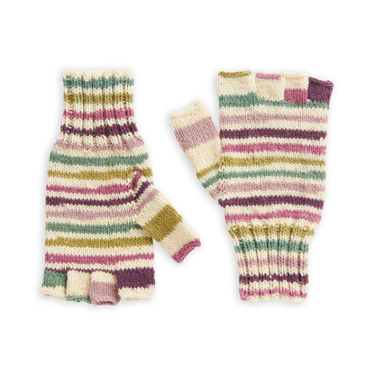 Patons Fingerless Knit Gloves for Adult Midnight Orchid
