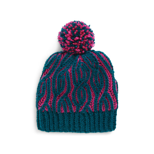 Patons Brioche Cables Knit Hat