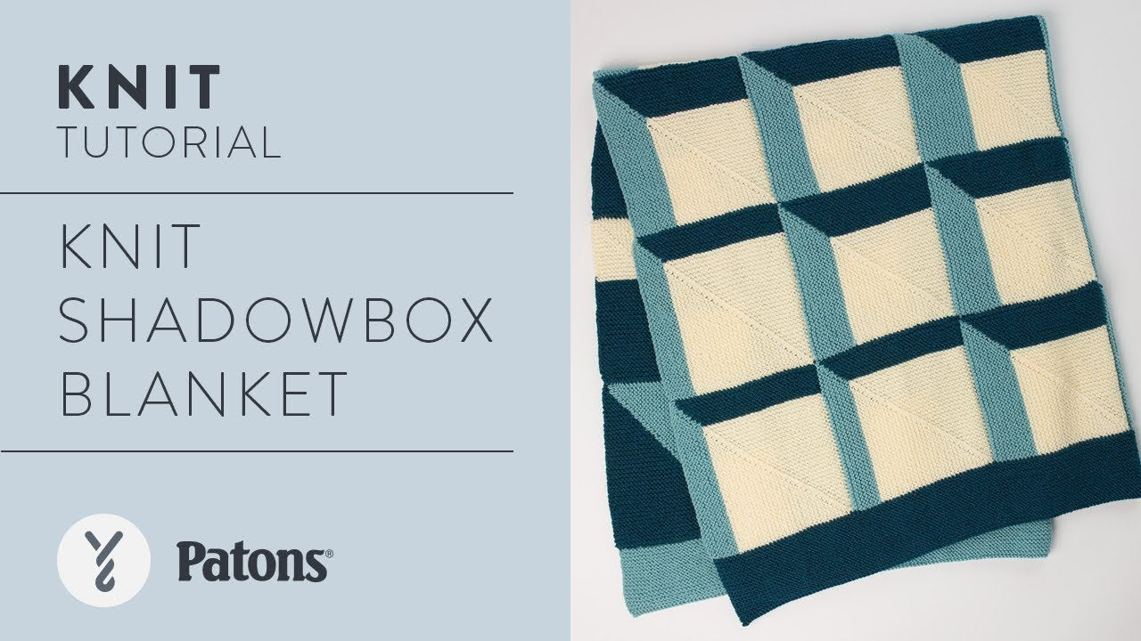 Patons Knit Shadowbox Blanket