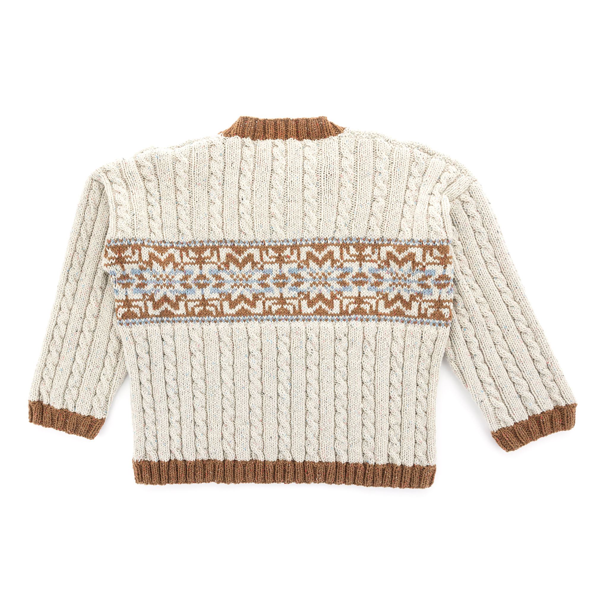 Free Patons Nordic Cabled Knit Pullover Pattern | Yarnspirations