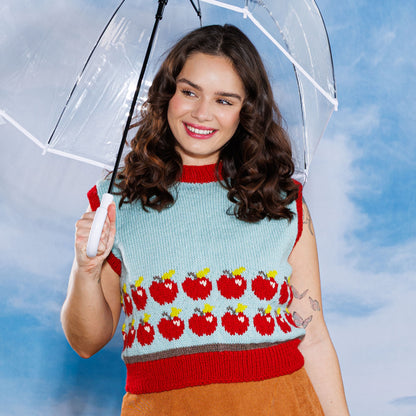 Patons Red Delicious Knit Vest Patons Red Delicious Knit Vest