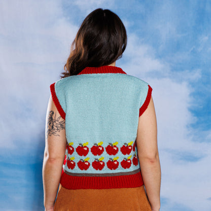 Patons Red Delicious Knit Vest Patons Red Delicious Knit Vest