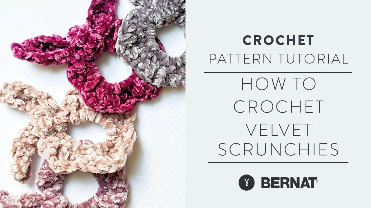 Red Heart Set Of Scrunchies Crochet