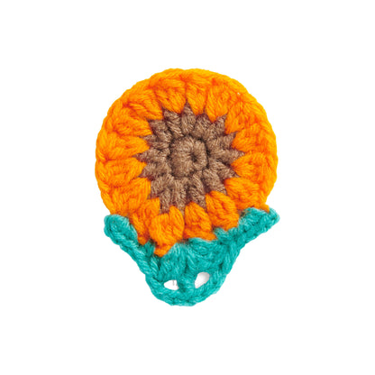 Red Heart Fun Crochet Applique Collection Single Size / Sunflower - Pumpkin