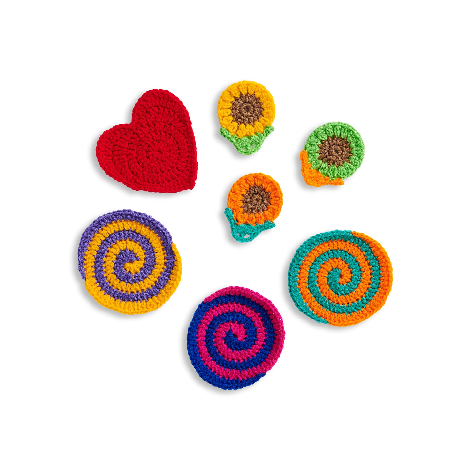 Free Red Heart Fun Crochet Applique Collection Pattern