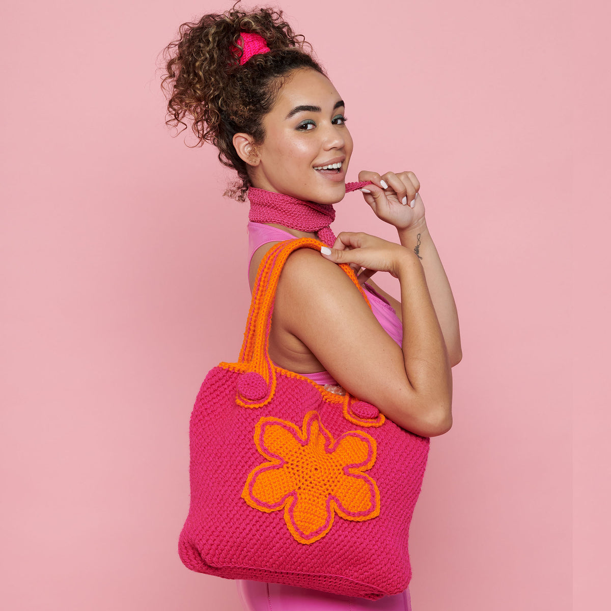 Crochet Bag made in Red Heart Super Saver Yarn