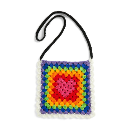 Red Heart Crochet Rainbow Love Pouch Crochet Pouch made in Red Heart Super Saver Yarn