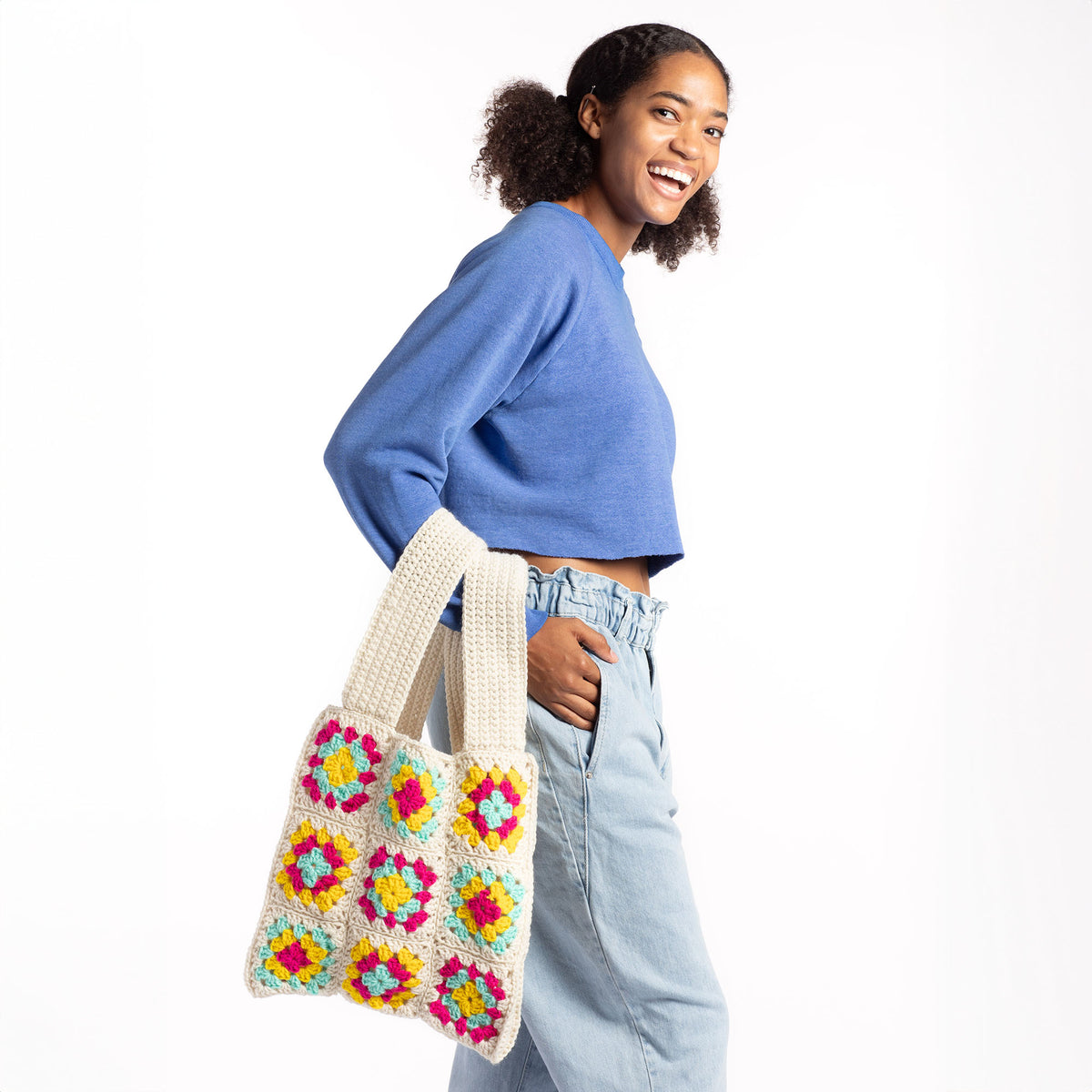 Crochet Bag made in Red Heart Super Saver Yarn