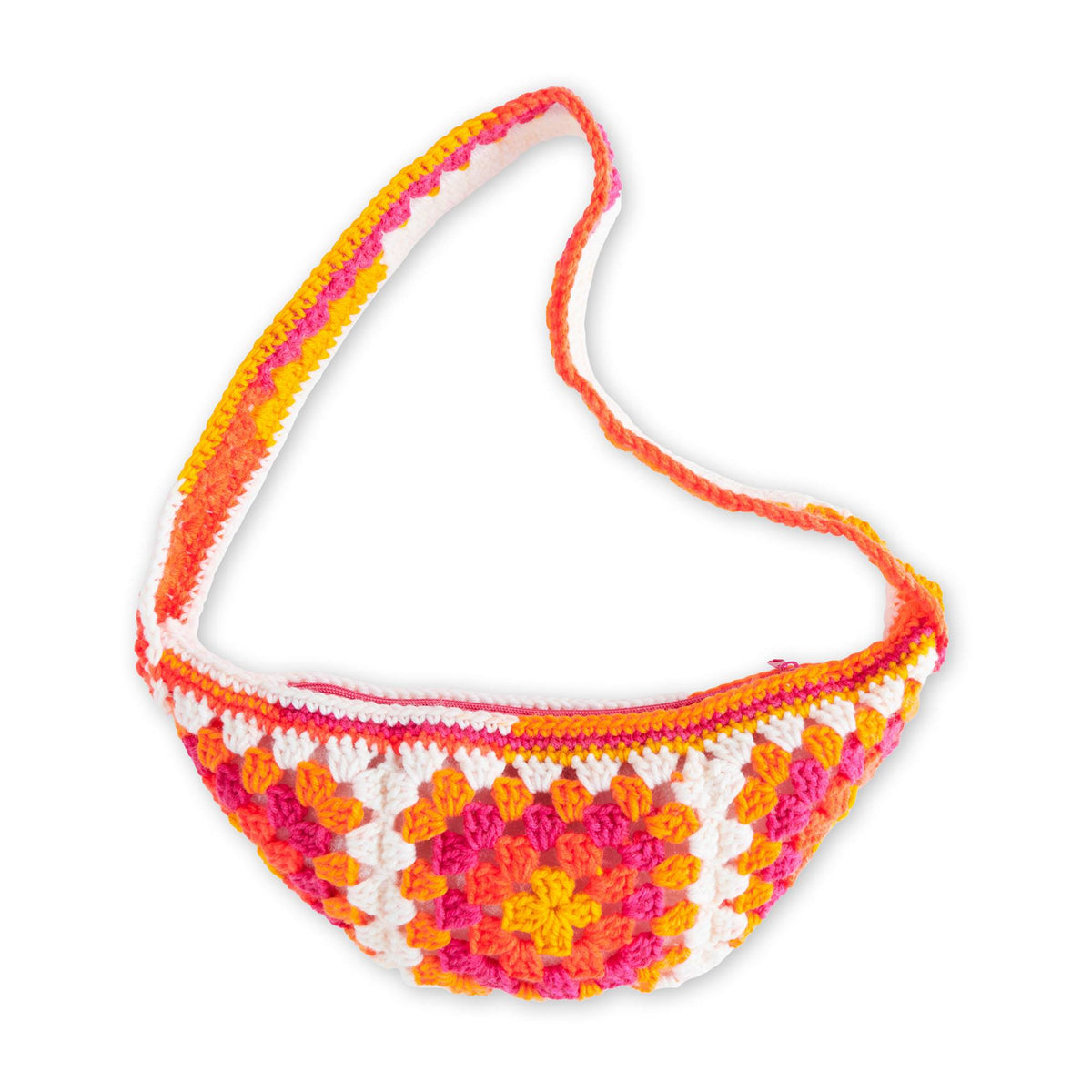 Crochet Bag made in Red Heart All in One Granny Square Yarn