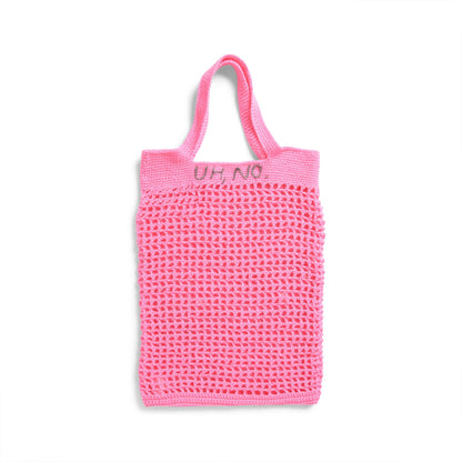 Red Heart Uh No Crochet Mesh Market Bag Crochet Bag made in Red Heart Super Saver Yarn