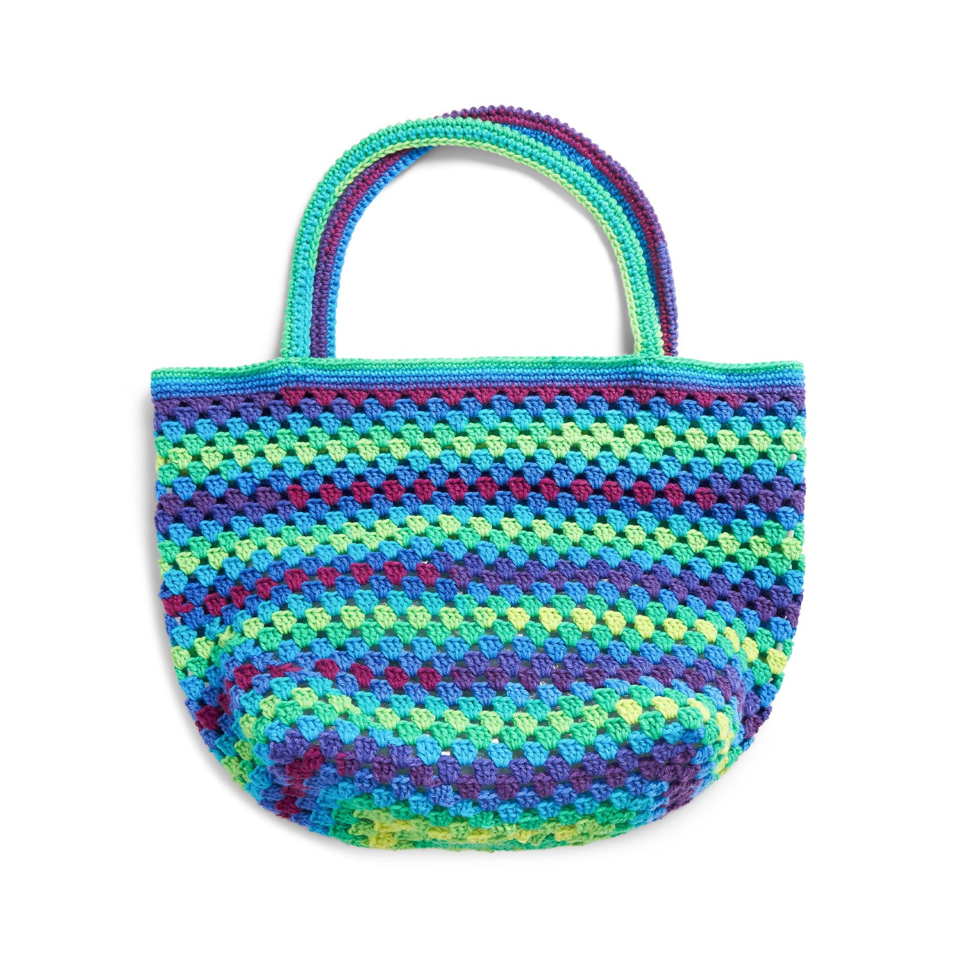 Free Red Heart Granny Clusters Crochet Tote Pattern
