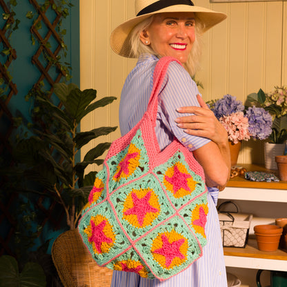 Red Heart Crochet Star Bright Bag Solar