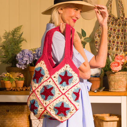 Red Heart Crochet Star Bright Bag Red Giant