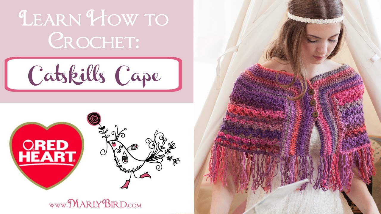 Red Heart Catskills Cape Crochet
