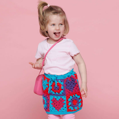 Red Heart Girls Crochet Granny Skirt Crochet  made in Red Heart Super Saver yarn