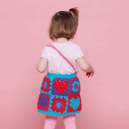 Red Heart Girls Crochet Granny Skirt Crochet  made in Red Heart Super Saver yarn