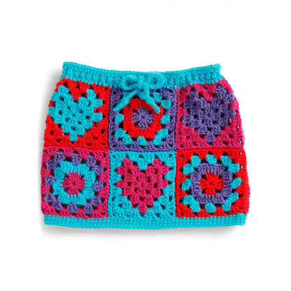 Red Heart Girls Crochet Granny Skirt Crochet  made in Red Heart Super Saver yarn
