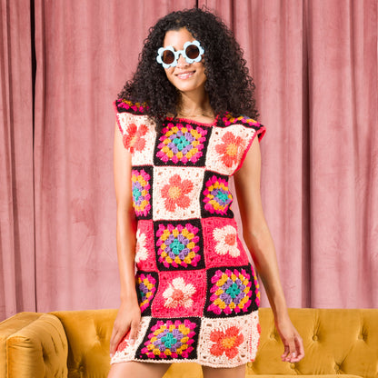 crochet granny square dress Mini Ragstock Color 4 Crochet dress PATTERN, granny squares