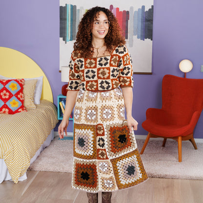 Red Heart Love Granny Squares Crochet Dress Red Heart Love Granny Squares Crochet Dress