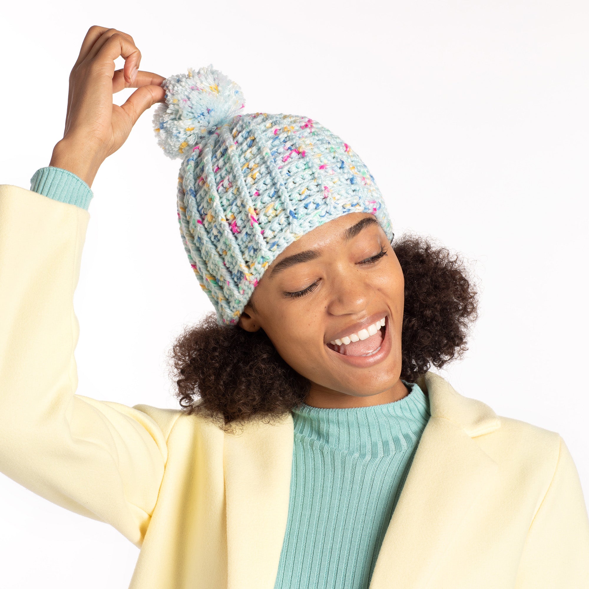 Free Easy Red Heart Waffle Stitch Hat Crochet Pattern | Yarnspirations