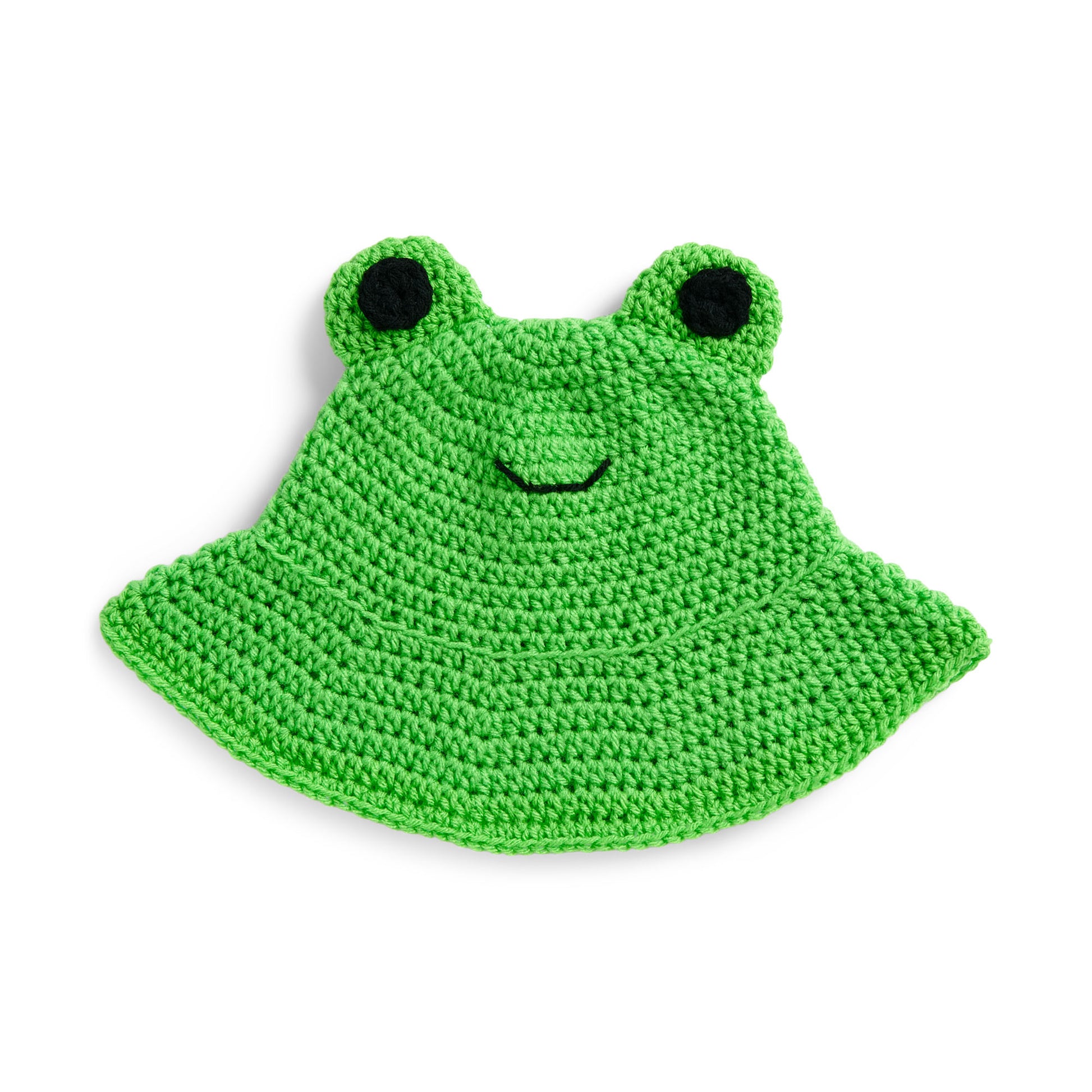 Free Red Heart Froggie Crochet Bucket Hat Pattern