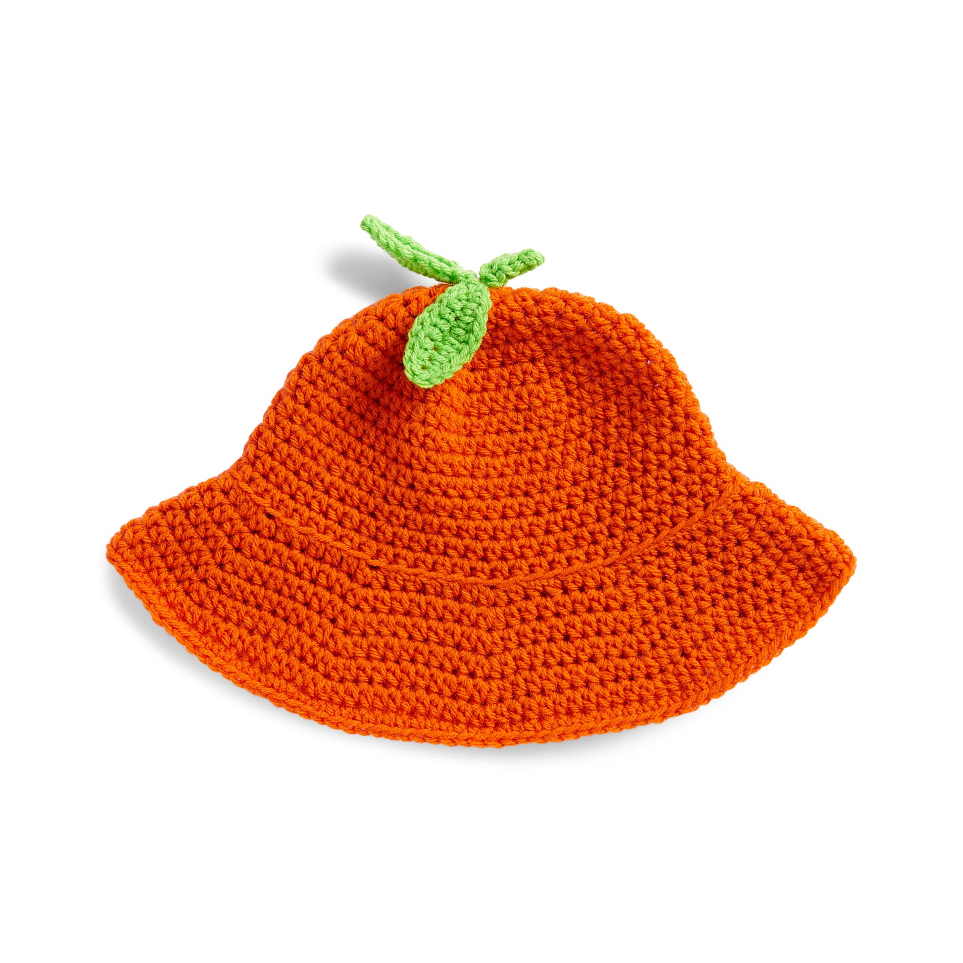 Free Red Heart Orange You Glad Crochet Bucket Hat Pattern