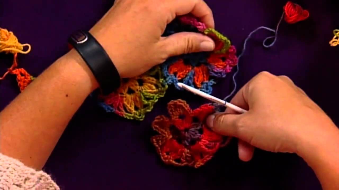 Red Heart Multi Motif Scarf Crochet