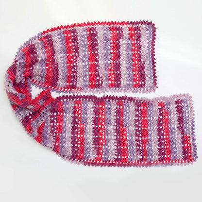 Red Heart Heartwarming Crochet Scarf by Susan Heyn Crochet Scarf made in Red Heart Dreamy yarn