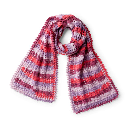 Red Heart Heartwarming Crochet Scarf by Susan Heyn Crochet Scarf made in Red Heart Dreamy yarn
