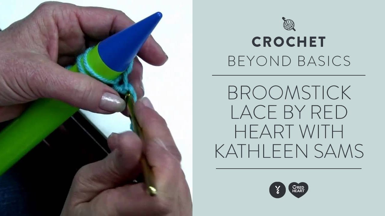 Red Heart Sampler Broomstick Scarf Crochet