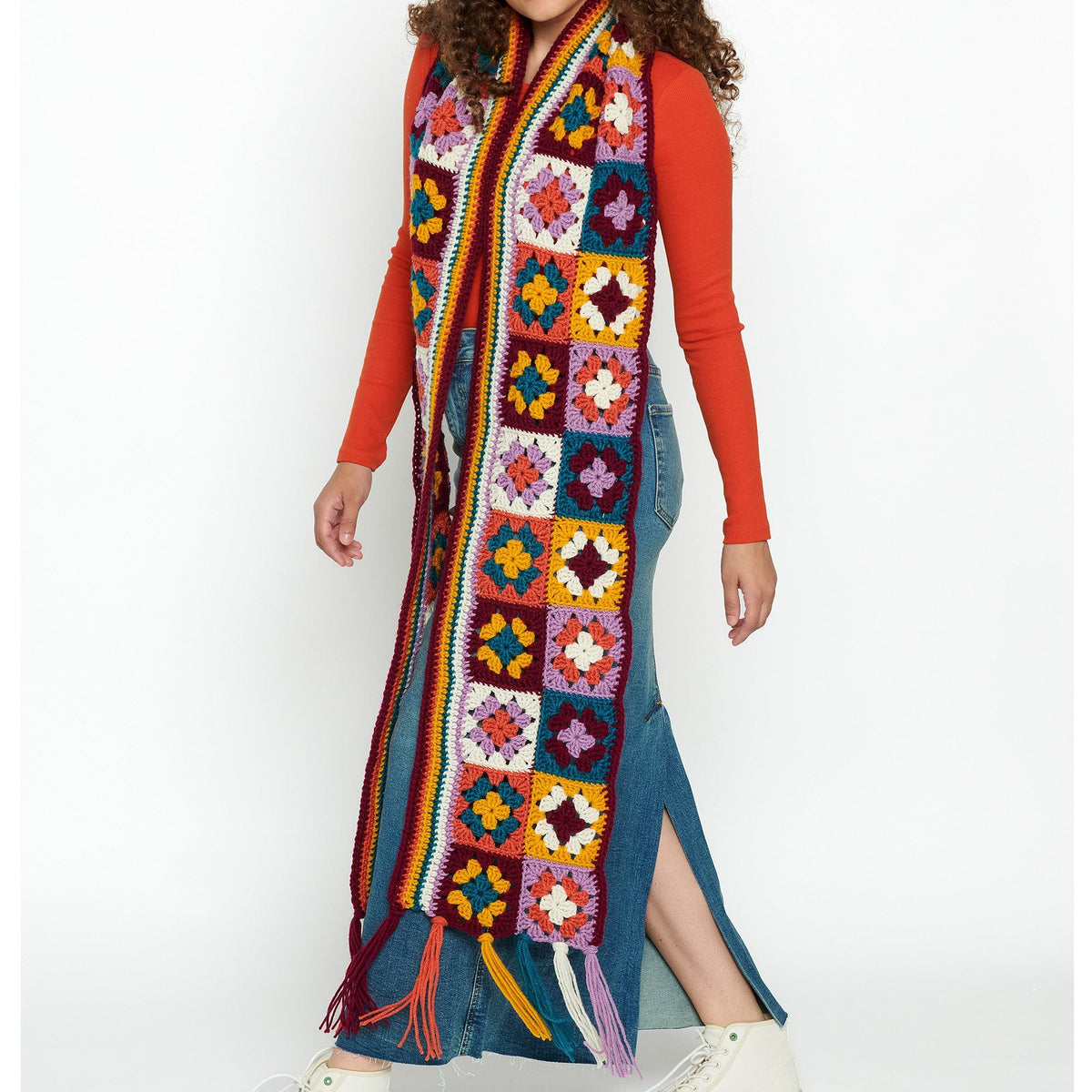 Crochet Scarf made in Red Heart Super Saver Yarn