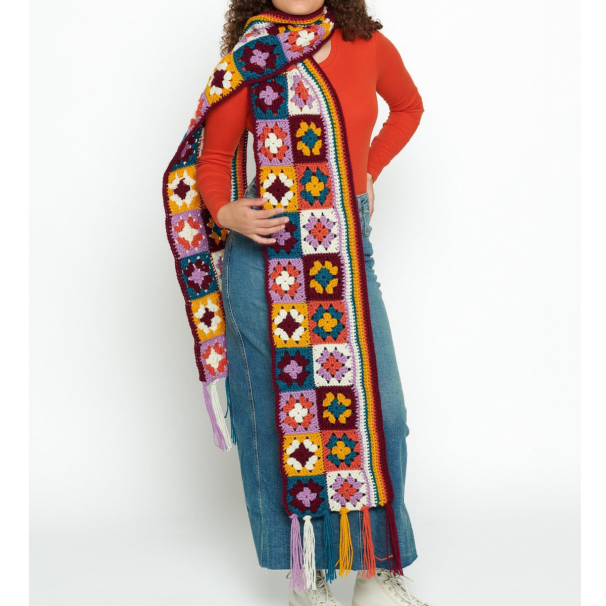 Crochet Scarf made in Red Heart Super Saver Yarn