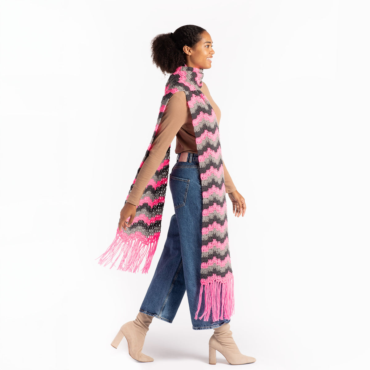 Crochet Scarf made in Red Heart Super Saver Yarn