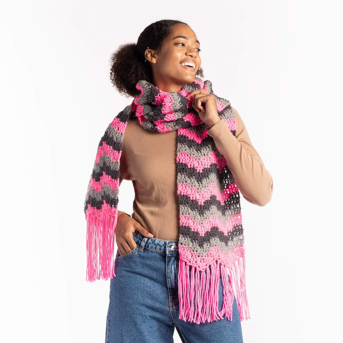 Crochet Scarf made in Red Heart Super Saver Yarn