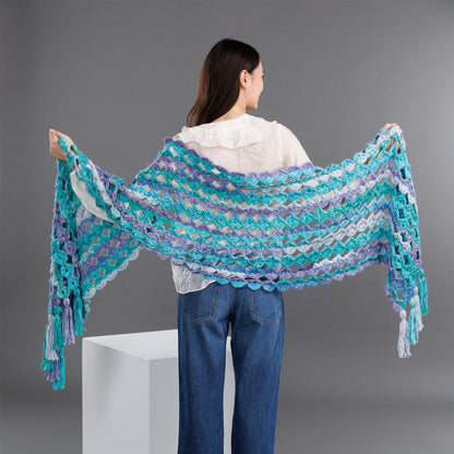 Red Heart Crochet Diamond Shawl Red Heart Crochet Diamond Shawl