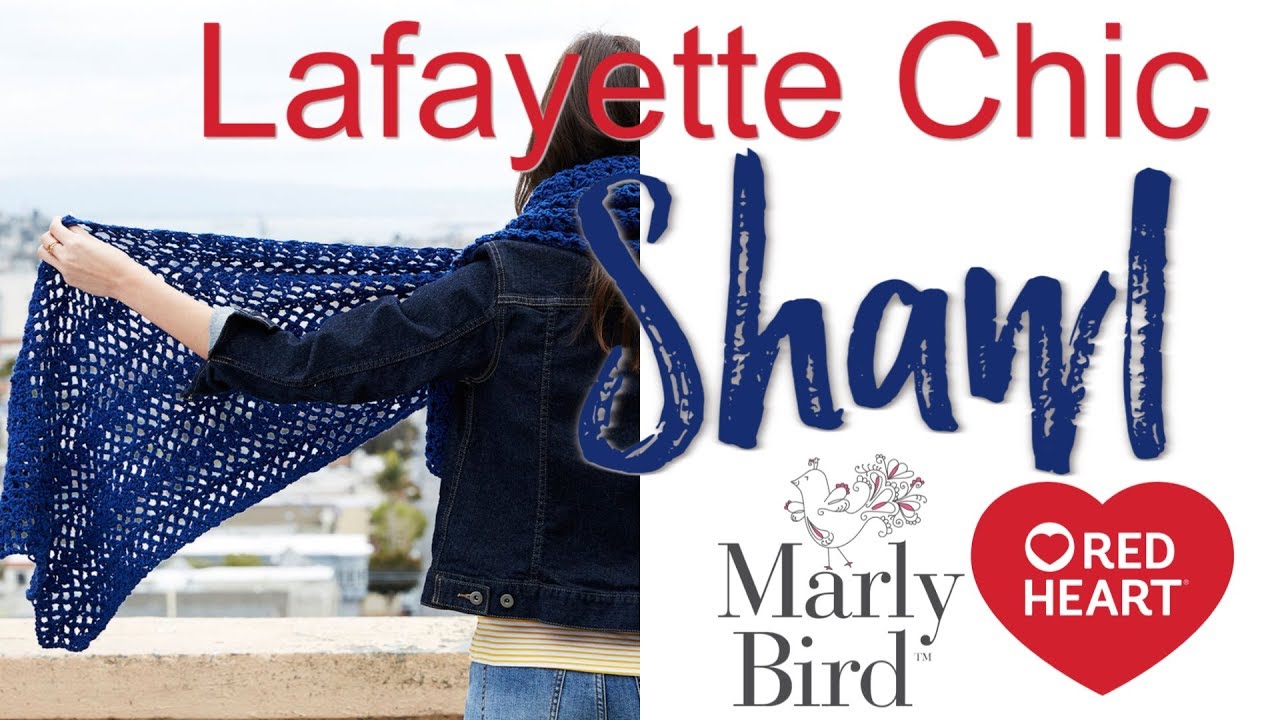 Red Heart Lafayette Chic Shawl Crochet
